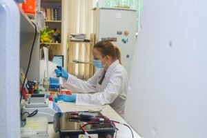 oral microbiome test in a laboratory