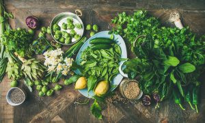 healthy green leafy vegetables