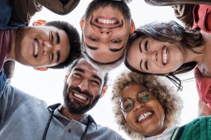 happy healthy people smiling