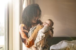 healthy mother and baby