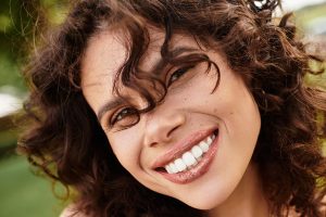 woman smiling