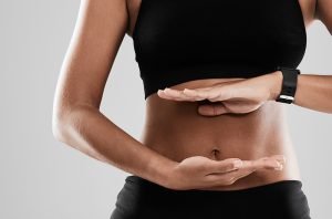 woman with healthy gut
