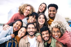 happy smiling people